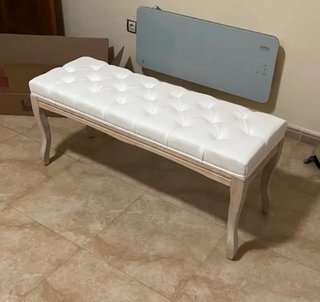 Banqueta Nupcial Blanco Madera