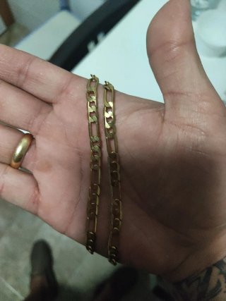 Cadena chapada oro estilo Figaro