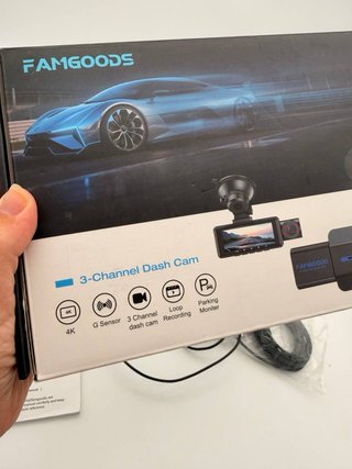 FAMGOODS Dash Cam 3 Canales 4K