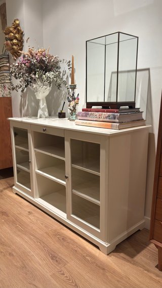 Aparador Liatorp Ikea Madera y Cristal