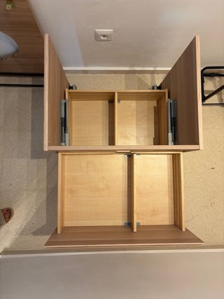 Mueble de baño madera roble claro sin patas
