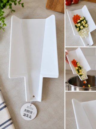 Tabla de cortar de plástico blanca