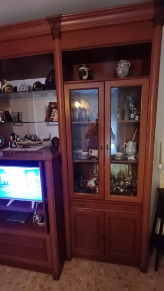 Mueble Comedor Madera y Cristal
