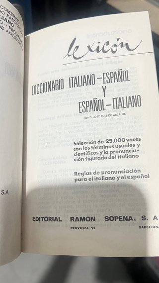 Diccionario Italiano Español