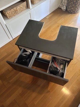 Mueble bajo lavabo de pie gris
