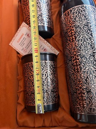 Set Botella 950ml y 2 Vasos 300ml Cobre