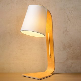 Lámpara de mesa Lucide Nordic Madera