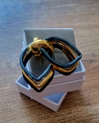 Orecchini donna blu e oro