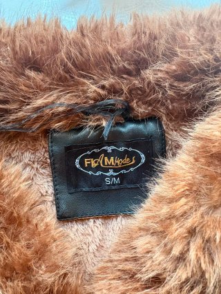 Giacca pelliccia vintage color miele taglia S