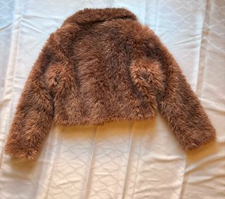 Giacca pelliccia vintage color miele taglia S
