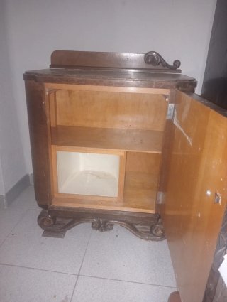 Pareja Mesitas Noche Art Deco Madera