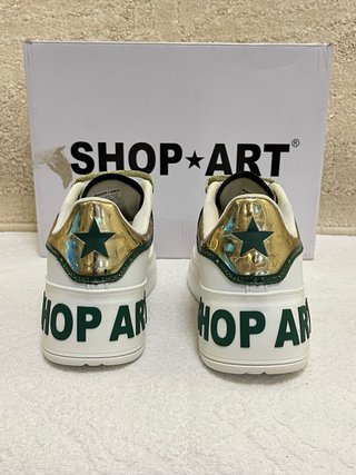 Scarpe Shop Art bianche e oro Tg 36