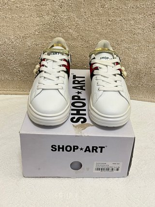 Scarpe Shop Art bianche e oro Tg 36