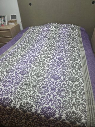 Colcha Cama 150cm Diseño Damasco