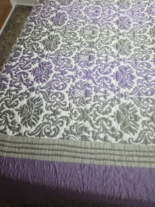 Colcha Cama 150cm Diseño Damasco