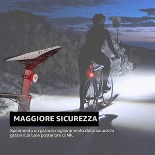 Luce posteriore LED bici 5 modalità