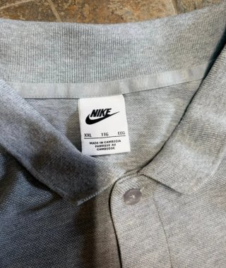 NIKE Polo Y2K Style Gris XXL
