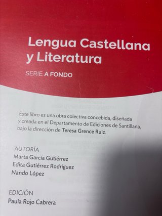 Lengua castellana y literatura 1 Bachillerato