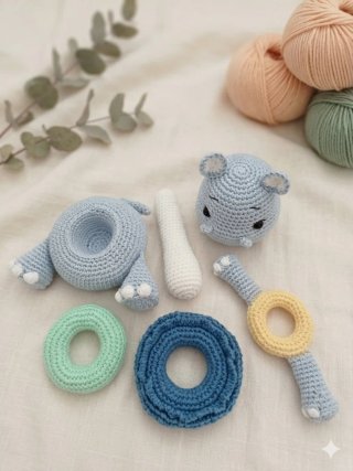 Torre didáctica Hipopótamo Crochet