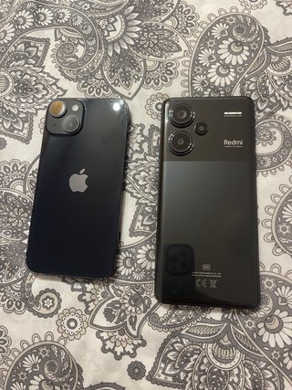 iPhone 14 y Xiaomi Redmi Negro  Bateria iphone 96