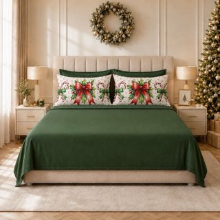 Completo Lenzuola Natale Rosso
