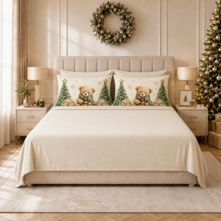 Completo Lenzuola Natale Rosso