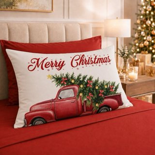 Completo Lenzuola Natale Rosso