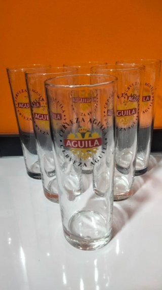 Set 6 Bicchieri da Birra Aguila Vintage