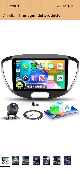 Autoradio Schermo Smart Hyundai i10 4G+128G