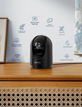 Cámara Vigilancia GNCC WiFi Interior 2K 3MP