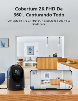 Cámara Vigilancia GNCC WiFi Interior 2K 3MP