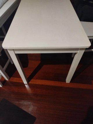 Mesa comedor blanca lacada