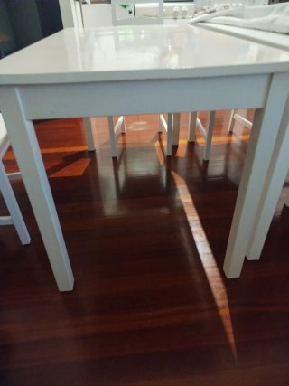 Mesa comedor blanca lacada
