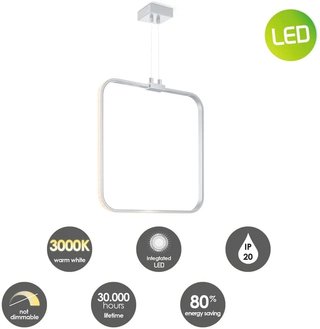 Lámpara Colgante LED Diseño Cuadrado 35cm