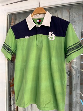 Polo Tommy Hilfiger verde y azul