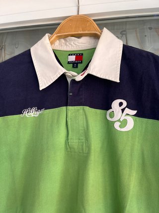 Polo Tommy Hilfiger verde y azul