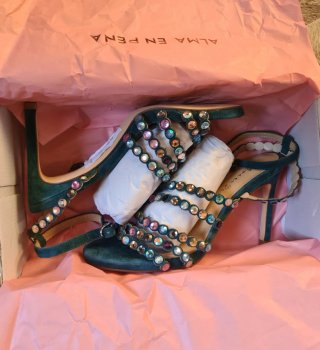 Sandalias joya Alma en Pena Verde Océano Talla 37