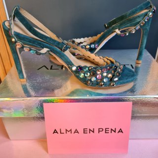 Sandalias joya Alma en Pena Verde Océano Talla 37