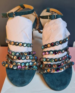 Sandalias joya Alma en Pena Verde Océano Talla 37