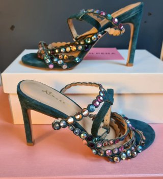 Sandalias joya Alma en Pena Verde Océano Talla 37