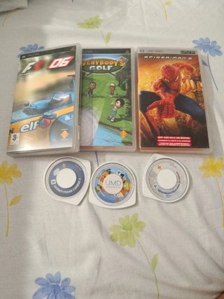 PSP UMD Juegos F1 06, Everybody's Golf, Spider-Man