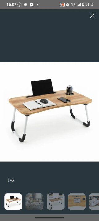 Mesa Plegable Madera y Metal