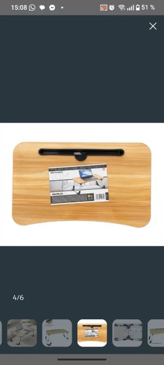 Mesa Plegable Madera y Metal