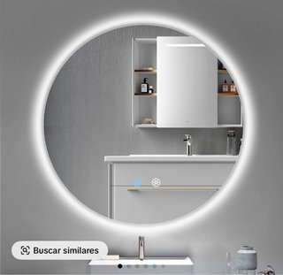 Espejo Redondo Baño con Luz LED