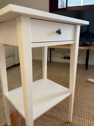 Mesita de noche Ikea Hemnes blanca