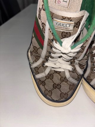 Scarpe Gucci Uomo Tela GG Marrone/Verde