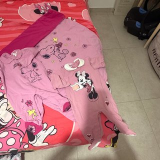 Copertina + 2 tutine bimba Snoopy Minnie
