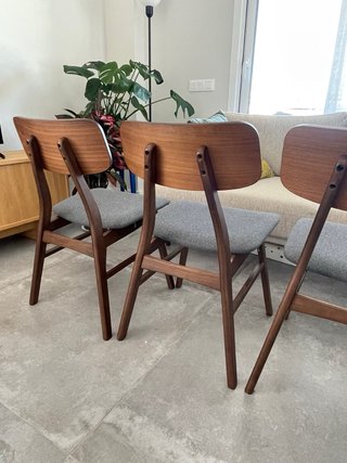 4 Sillas Kave Home Madera y Tela