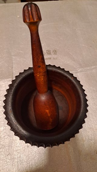 Pestello in Legno Intarsiato