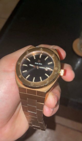 Reloj Paul Rich Dorado con Logo PR